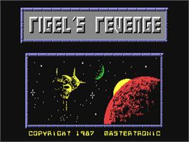 Title screen of Rigel's Revenge on the Commodore 64.