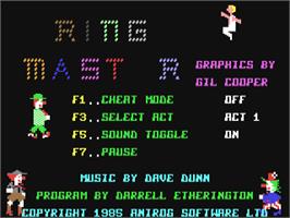 Title screen of Ring Master on the Commodore 64.