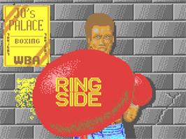 Title screen of Ringside on the Commodore 64.