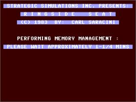 Title screen of Ringside Seat on the Commodore 64.