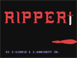 Title screen of Ripper! on the Commodore 64.