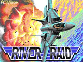 Title screen of River Raid on the Commodore 64.