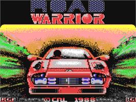 Title screen of Road Warrior on the Commodore 64.