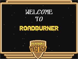 Title screen of Roadburner on the Commodore 64.