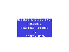 Title screen of Roadtoad on the Commodore 64.