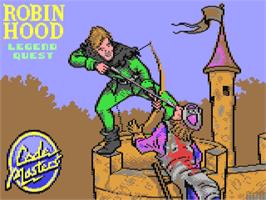 Title screen of Robin Hood: Legend Quest on the Commodore 64.