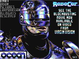 Title screen of Robocop on the Commodore 64.