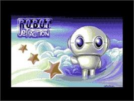 Title screen of Robot Jet Action on the Commodore 64.