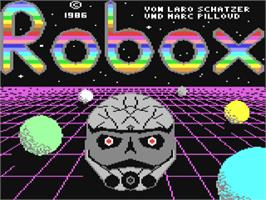 Title screen of Robox (Markt & Technik) on the Commodore 64.