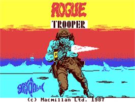 Title screen of Rogue Trooper on the Commodore 64.