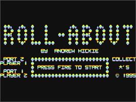 Title screen of Roll-about on the Commodore 64.