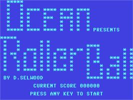 Title screen of Rollerball (Ocean) on the Commodore 64.