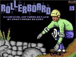 Title screen of Rollerboard on the Commodore 64.