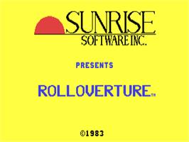Title screen of Rolloverture on the Commodore 64.