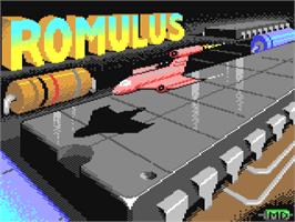 Title screen of Romulus on the Commodore 64.
