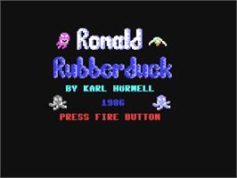 Title screen of Ronald Rubberduck on the Commodore 64.