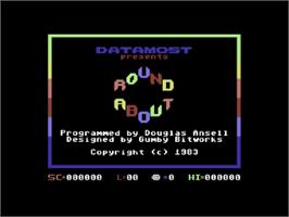 Title screen of Roundabout on the Commodore 64.