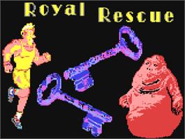 Title screen of Royal Rescue on the Commodore 64.