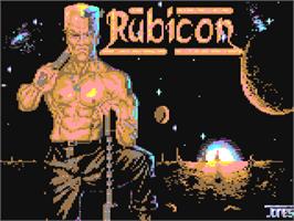 Title screen of Rubicon on the Commodore 64.