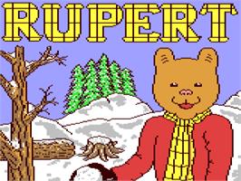 Title screen of Rupert And The Ice Castle on the Commodore 64.
