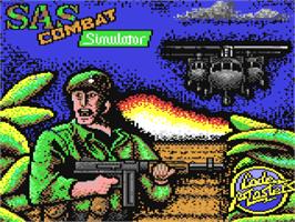 Title screen of SAS Combat Simulator on the Commodore 64.