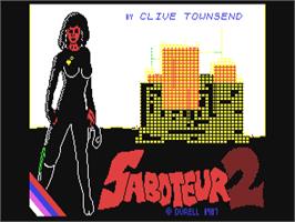 Title screen of Saboteur 2 on the Commodore 64.