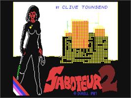 Title screen of Saboteur II on the Commodore 64.