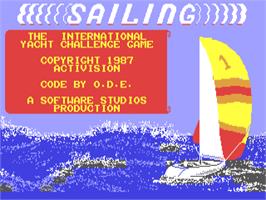 Title screen of Sailing on the Commodore 64.