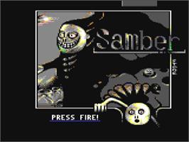 Title screen of Samber on the Commodore 64.
