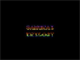 Title screen of Samurai Trilogy on the Commodore 64.