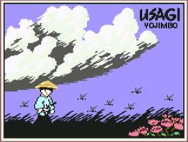 Title screen of Samurai Warrior - The Battles Of Usaji Yojimbo on the Commodore 64.