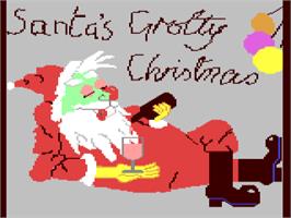 Title screen of Santa's Grotty Christmas on the Commodore 64.