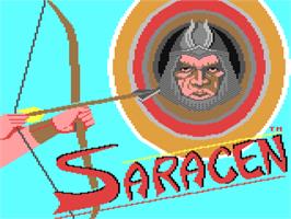 Title screen of Saracen on the Commodore 64.