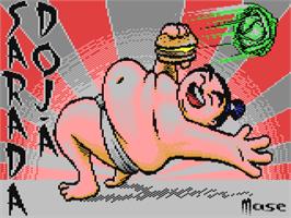 Title screen of Sarada Doja on the Commodore 64.