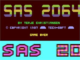 Title screen of Sas 2064 on the Commodore 64.