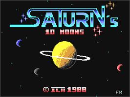 Title screen of Saturn's 10 Moons on the Commodore 64.