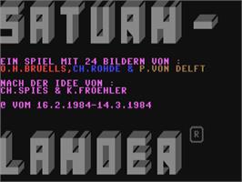 Title screen of Saturnlander on the Commodore 64.