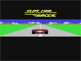 Title screen of Scalextric on the Commodore 64.
