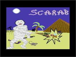 Title screen of Scarab on the Commodore 64.