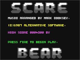 Title screen of Scare Bear on the Commodore 64.