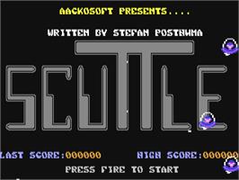 Title screen of Scuttle on the Commodore 64.