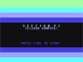 Title screen of Section Pi on the Commodore 64.
