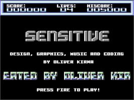 Title screen of Sensitive on the Commodore 64.