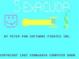 Title screen of Sexacuda on the Commodore 64.