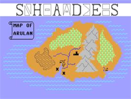 Title screen of Shades on the Commodore 64.