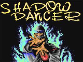 Title screen of Shadow Dancer on the Commodore 64.
