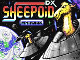 Title screen of Sheepoid Dx on the Commodore 64.
