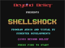 Title screen of Shellshock on the Commodore 64.