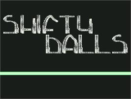 Title screen of Shifty Balls on the Commodore 64.