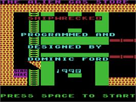 Title screen of Shipwrecked!! on the Commodore 64.